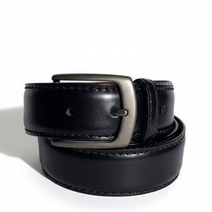 JOSEPH ABBOUD Hand Crafted Italian Leather Dress Belt Men’s Sz 44 Silver Buckle